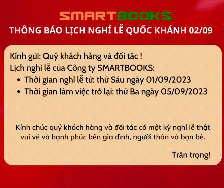 SMARTBOOKS thông báo lịch nghỉ lễ Quốc Khánh 2-9 năm 2023